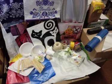 EKO jednorazový riad, tašky, motúzy