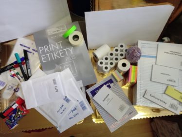 etikety, pokladničné pásky, obálky
